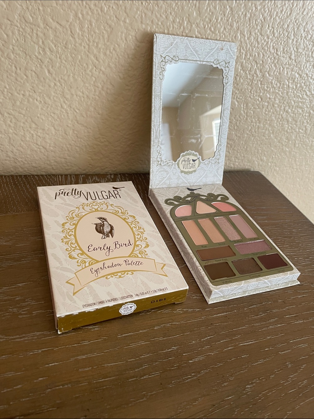 NIB Pretty Vulgar Early Bird Eyeshadow Palette — Pink and Neutral Shades